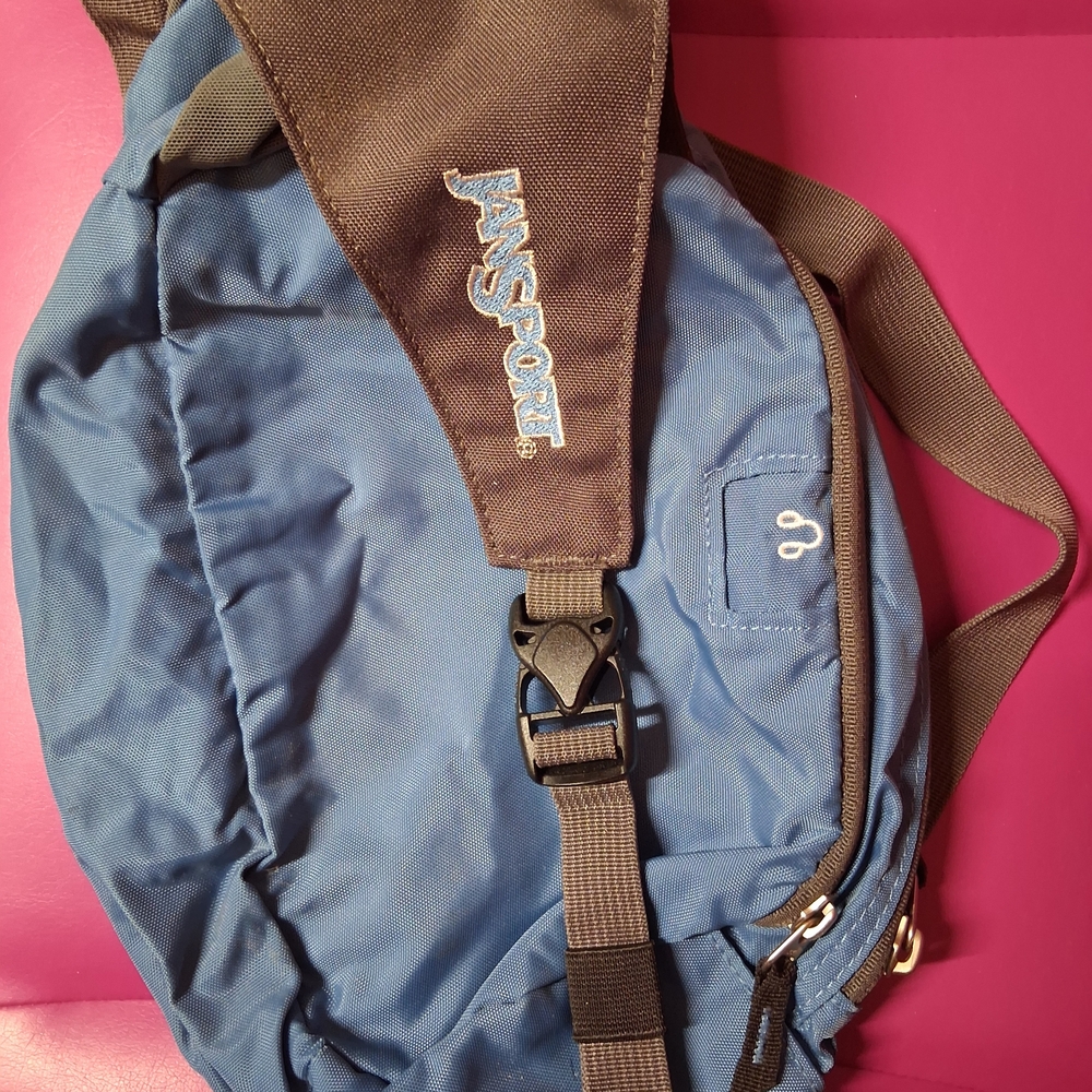 Jansport Blue and Brown Backpack